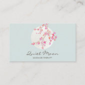 Elegant roze Cherry Blossom Floral Visitekaartje (Voorkant)