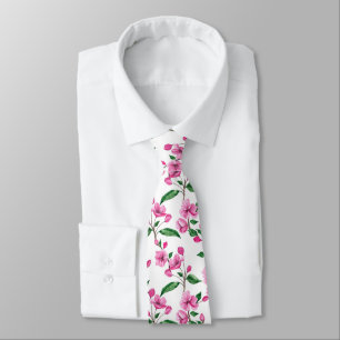 Elegant roze Cherry Blossom   Necktie Stropdas