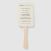 Elegant roze Cherry Blossom Wedding Programme Handwaaier (Achterkant)