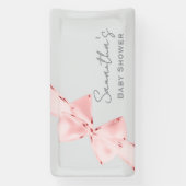 Elegant Roze Coquette Bow Baby shower Spandoek (Verticaal)