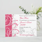 elegant roze Corporate party Invitation Kaart (Staand voorkant)