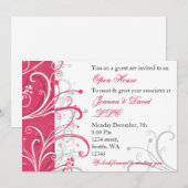 elegant roze Corporate party Invitation Kaart (Voorkant / Achterkant)