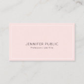 Elegant roze, creatief design, professionele basis visitekaartje (Voorkant)