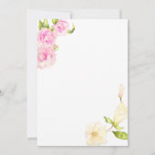 Elegant Roze Crème Bloemen Krans Vrijgezellenfeest Kaart (Achterkant)