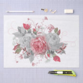 Elegant roze dragonfly en Rozen ontkoppelingstok Tissuepapier (Craft)