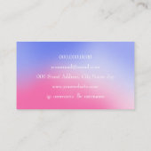 Elegant roze een paarse gradiënt visitekaartje (Achterkant)