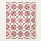 Elegant roze en Black Floral Pattern Planner (Achterkant)