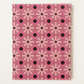 Elegant roze en Black Flowers Pattern Planner (Achterkant)