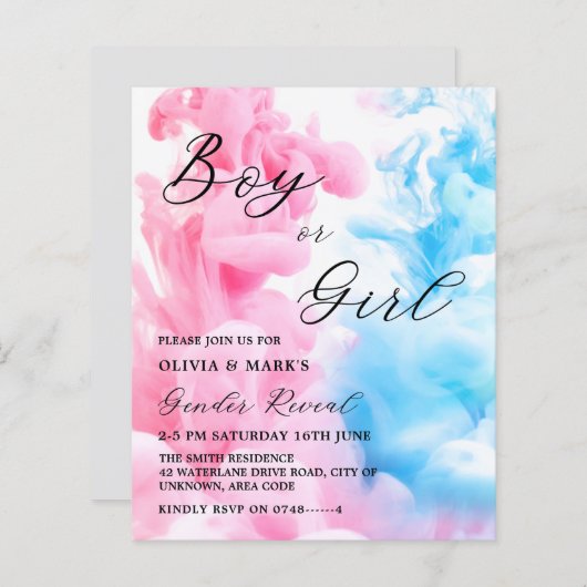 Elegant Roze en Blauwe Rookpartij (Voorkant / Achterkant)