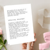 Elegant Roze en Blush Bloemen Bruiloft Programma