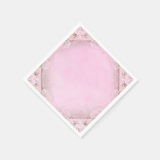 Elegant roze en goud servetten (Hoek)