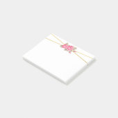Elegant roze en gouden Rozen Post-it® Notes (Schuin)