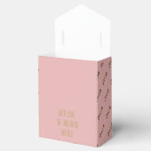 Elegant Roze en Gouden Script Gelukkig Nieuwjaar 2 Bedankdoosjes (Geopend)