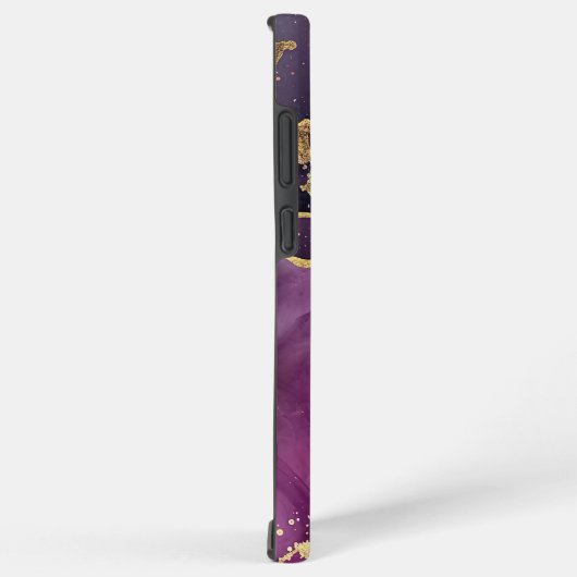 Elegant roze en gouden waterverf bloemontwerp samsung galaxy hoesje (Rechterkant)