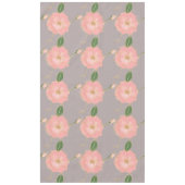 Elegant roze en gouden Waterverf Rozen grijs desig Tafelkleed (Voorkant)