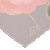 Elegant roze en gouden Waterverf Rozen grijs desig Tafelkleed (Gekanteld)