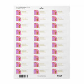 Elegant roze en goudgeode label (Full Sheet)