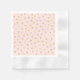 Elegant roze en goudolie Confetti Stippen patroon Servetten