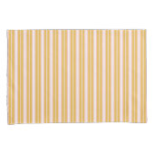 Elegant Roze en Mustard French Ticking Stripes Kussensloop (Voorkant-Rechts)