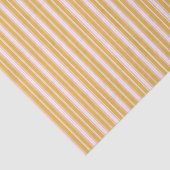 Elegant Roze en Mustard French Ticking Stripes Tissuepapier (Detail)
