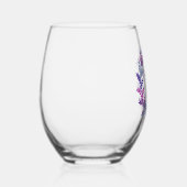 Elegant Roze en Paarse krans 30e verjaardagsfeestj Wijnglas Zonder Voet (Rechts)