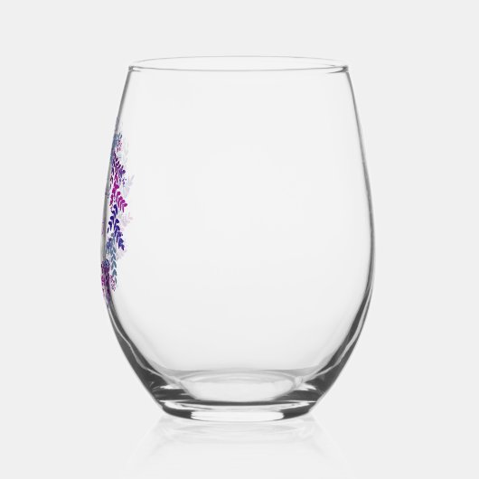 Elegant Roze en Paarse krans 30e verjaardagsfeestj Wijnglas Zonder Voet (Links)