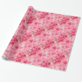 Elegant roze en rood hartenpapier cadeaupapier (Uitgerold)