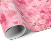 Elegant roze en rood hartenpapier cadeaupapier (Rol Hoek)