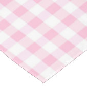 Elegant roze en wit Gingham patroon Tafelkleed (Gekanteld)