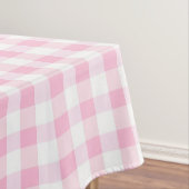Elegant roze en wit Gingham patroon Tafelkleed (Voorbeeld)