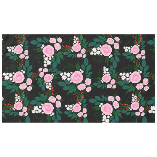 Elegant roze en witte waterverf Verf Tafelkleed (Voorkant (Horizontaal))