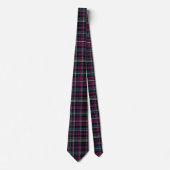 Elegant roze en zwart geruit Gingham patroon Stropdas (Voorkant)