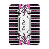 Elegant Roze en Zwart Te Doen Lijst Koelkast Magne Magneet (Verticaal)