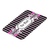 Elegant Roze en Zwart Te Doen Lijst Koelkast Magne Magneet (Linkerzijde)