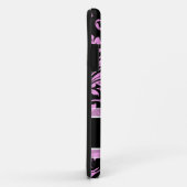 Elegant roze en zwarte demker met monogram Case-Mate iPhone case (Achterkant/rechts)