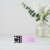 Elegant roze en zwarte Visitekaartjes (Staand voorkant)