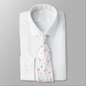 Elegant roze flamingo Exotic Pattern Stropdas (Gebonden)