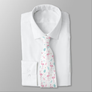 Elegant roze flamingo Exotic Pattern Stropdas
