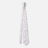 Elegant roze flamingo Exotic Pattern Stropdas (Achterkant)