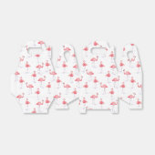 Elegant roze flamingo patroon bedankdoosjes (Uitgevouwen)