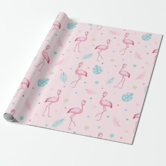 Elegant roze Flamingo patroon Cadeaupapier