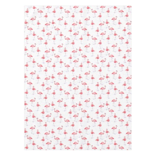 Elegant roze flamingo Waterverf Patroon Tafelkleed (Voorkant)