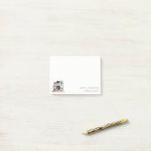 Elegant Roze Floral Camera Fotografie Post-it® Notes (Op bureau)