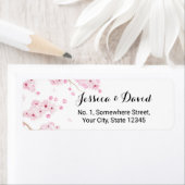 Elegant roze Floral Cherry Blossom Etiket (Insitu)