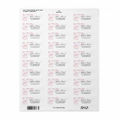 Elegant roze Floral Cherry Blossom Etiket (Full Sheet)