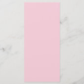 Elegant roze Floral flat-menukaart Menu (Achterkant)