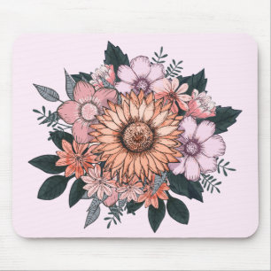 Elegant roze Floral Muismat