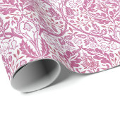 Elegant roze Floral Pattern Cadeaupapier (Rol Hoek)