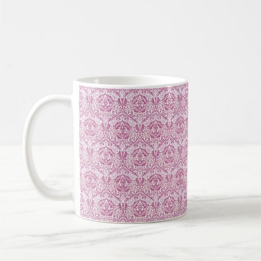 Elegant roze Floral Pattern Koffiemok (Links)