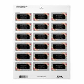 Elegant roze Floral Silver Gray Glam Glitter Etiket (Full Sheet)